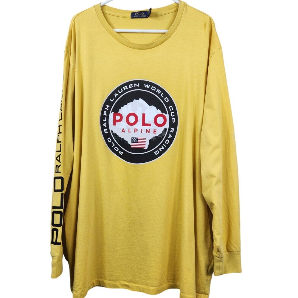 Polo Ralph Lauren Alpine World Cup Racing Long Sleeve Tee Size 2XB